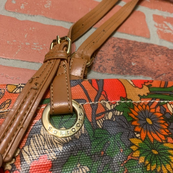 sakroots Floral Shoulder Bag Coated Canvas Purse - Picture 4 of 7